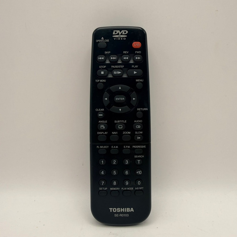 Toshiba SE-R0103 OEM DVD Player Remote Control Genuine Original Black
